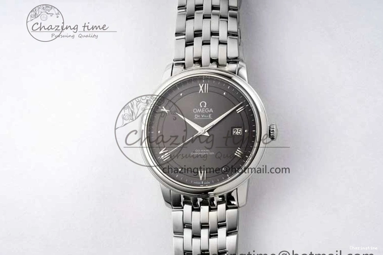 0213 De Ville SS DIWF 1:1 Best Edition Gray Dial SS Markers on SS Bracelet MIYOTA FlexibleFit 7851